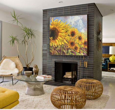 Sunflowers, acrylics on canvas , 24X24" , available