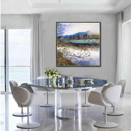 Lake side , Acrylics on canvas ,24X24" , available
