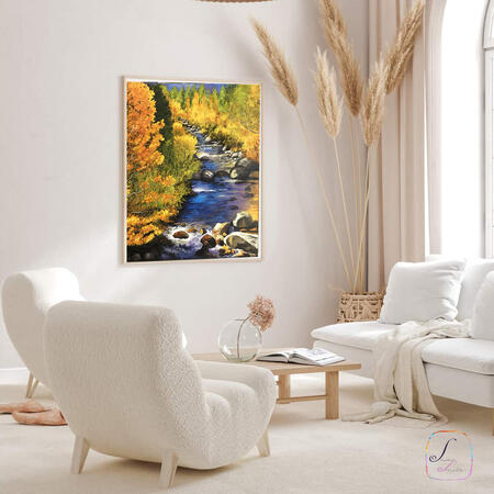 Spring river ,24x30" landscape , Acrylics on canvas , available